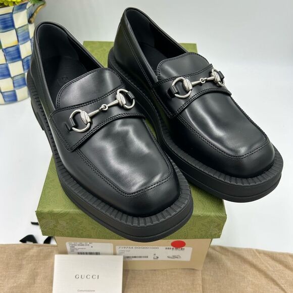 Men’s Gucci chunky horse bit loafers size 8 fits 8.5 US made in Italy - Picture 1 of 9